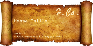 Haase Csilla névjegykártya